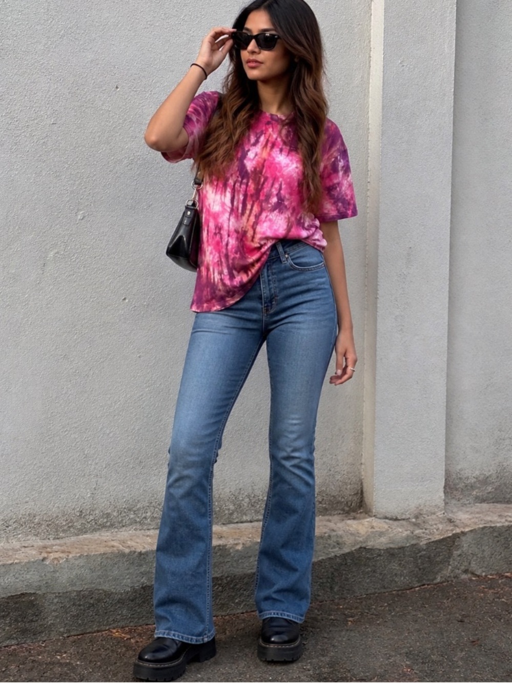 AMI Paris Alexandre Mattiussi Tie Dye pink T-Shirt Size M